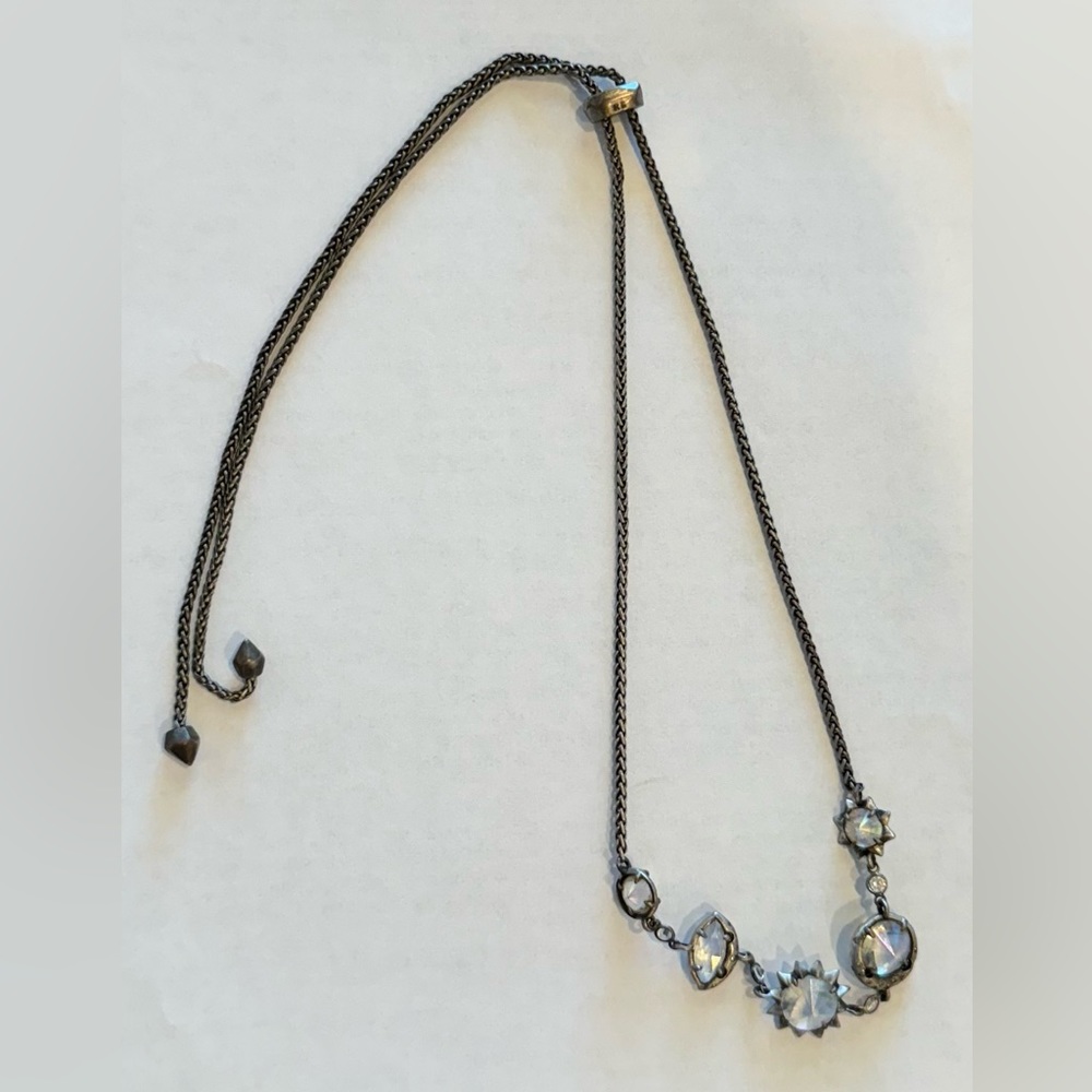 Kendra Scott antique silver adjustable necklace